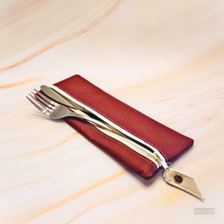 tekstilna torbica z vodoodporno notranjostjo-bordo rdeča